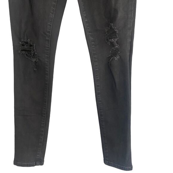 Joe's Jeans Black Distressed Mid Rise The Icon Skinny Ankle Jeans Women Sz 28 - Picture 4 of 14